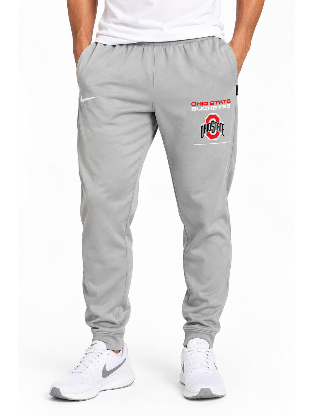 Nike Ohio State Buckeyes Dri-FIT Jogger Pants Gray Men’s Small NCAA OSU *FLAW*